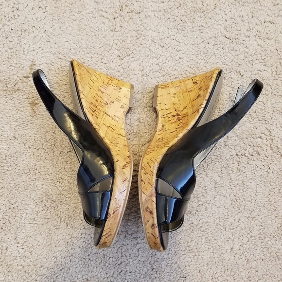 Rampage Black Patent Wedges - Picture 5 of 7